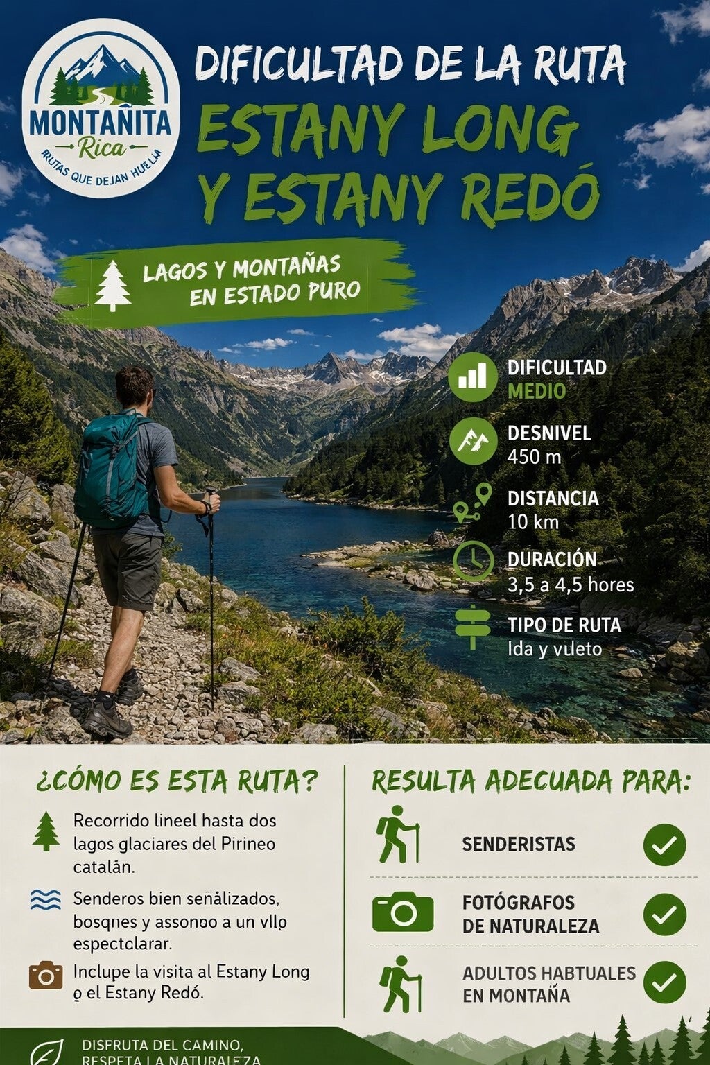 dificultad Ruta al Estany Long y Estany Redó