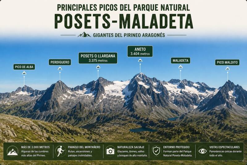 El Aneto y las montañas más altas del Pirineo