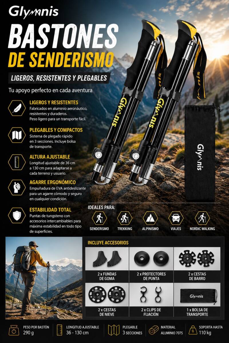 bastones montaña