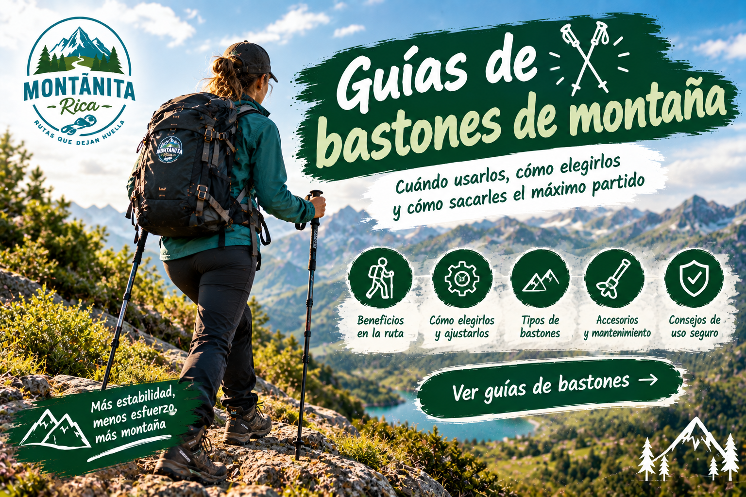 guias de bastones de montaña