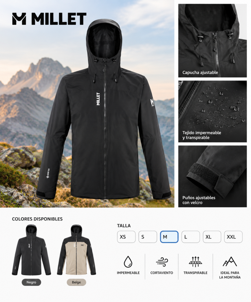 Chaquetas Impermeables hombre montaña