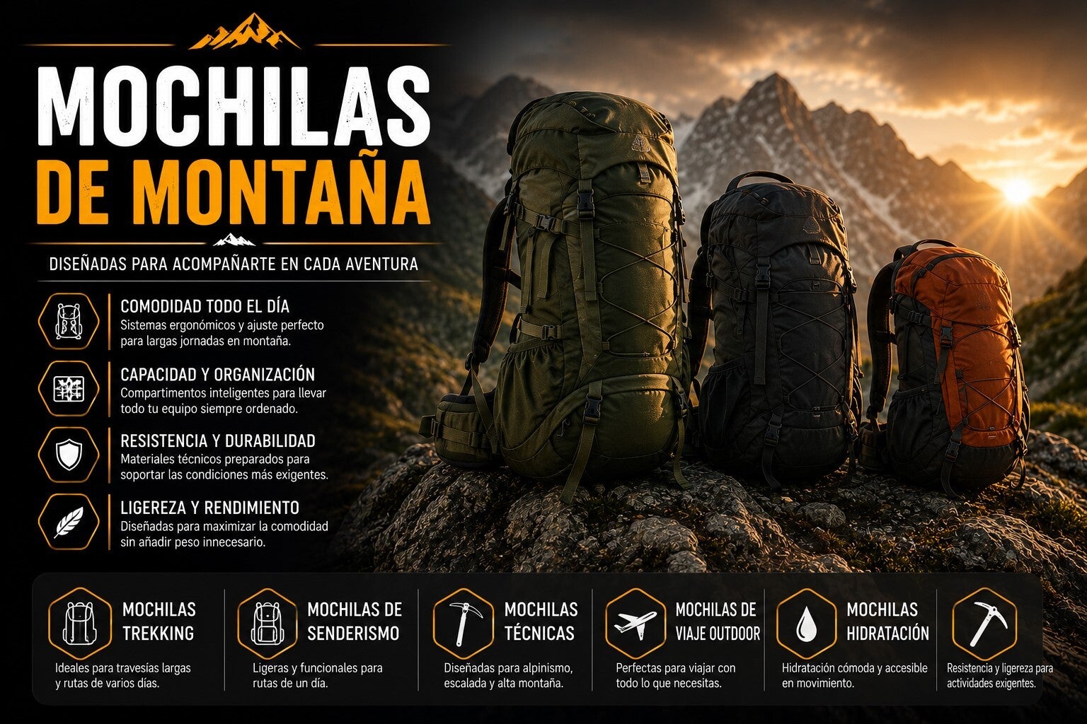 Mochilas de Montaña - Montañita Rica