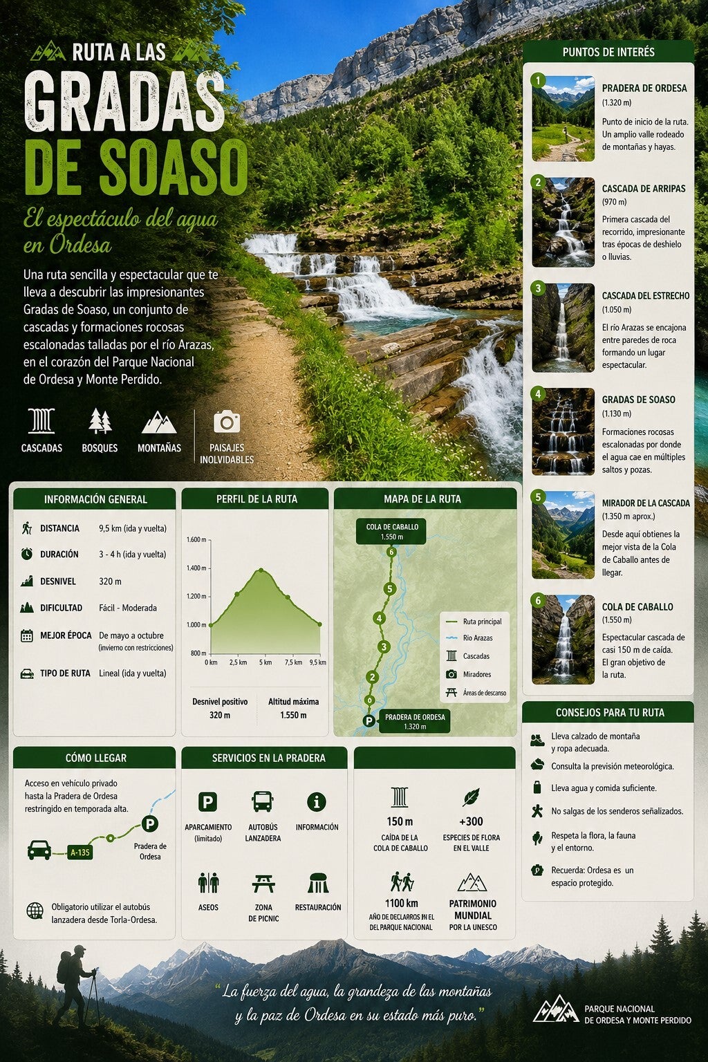 ruta a las gradas de soaso