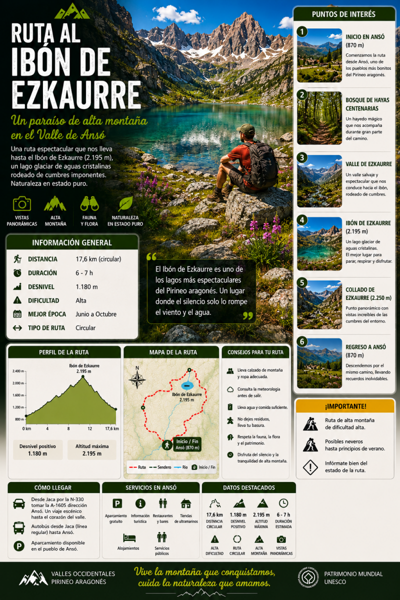 ruta al Ibón de Ezkaurre en el valle de Ansó