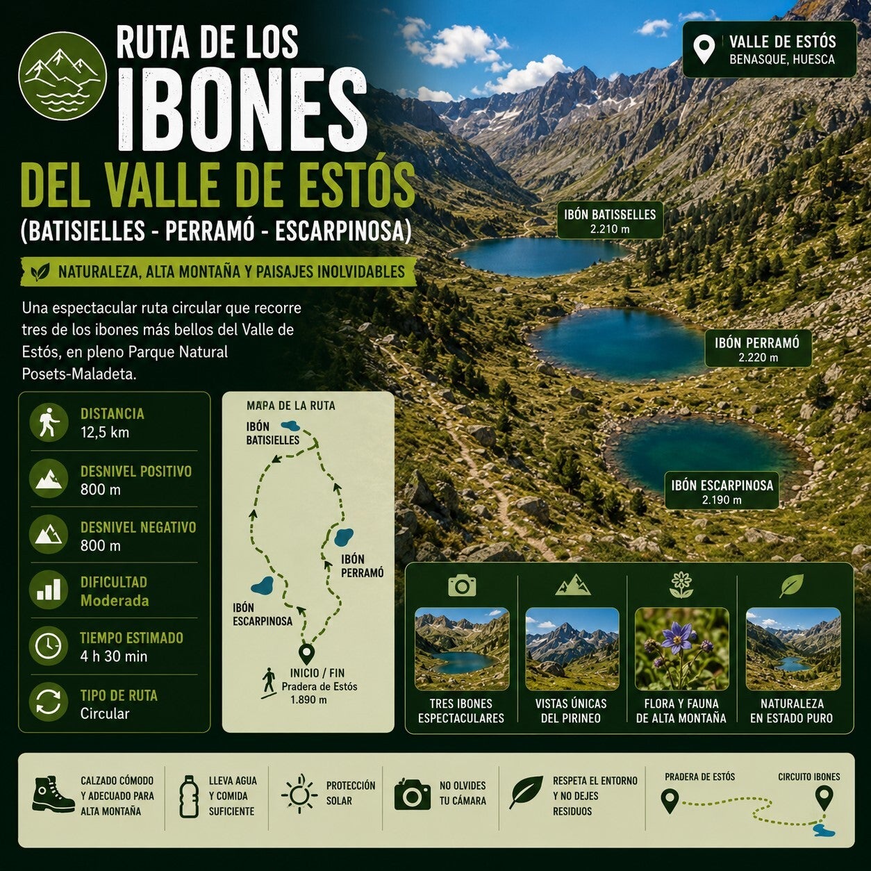 Ruta de los Ibones del valle de Estós (Batisielles-Perramó-Escarpinosa)