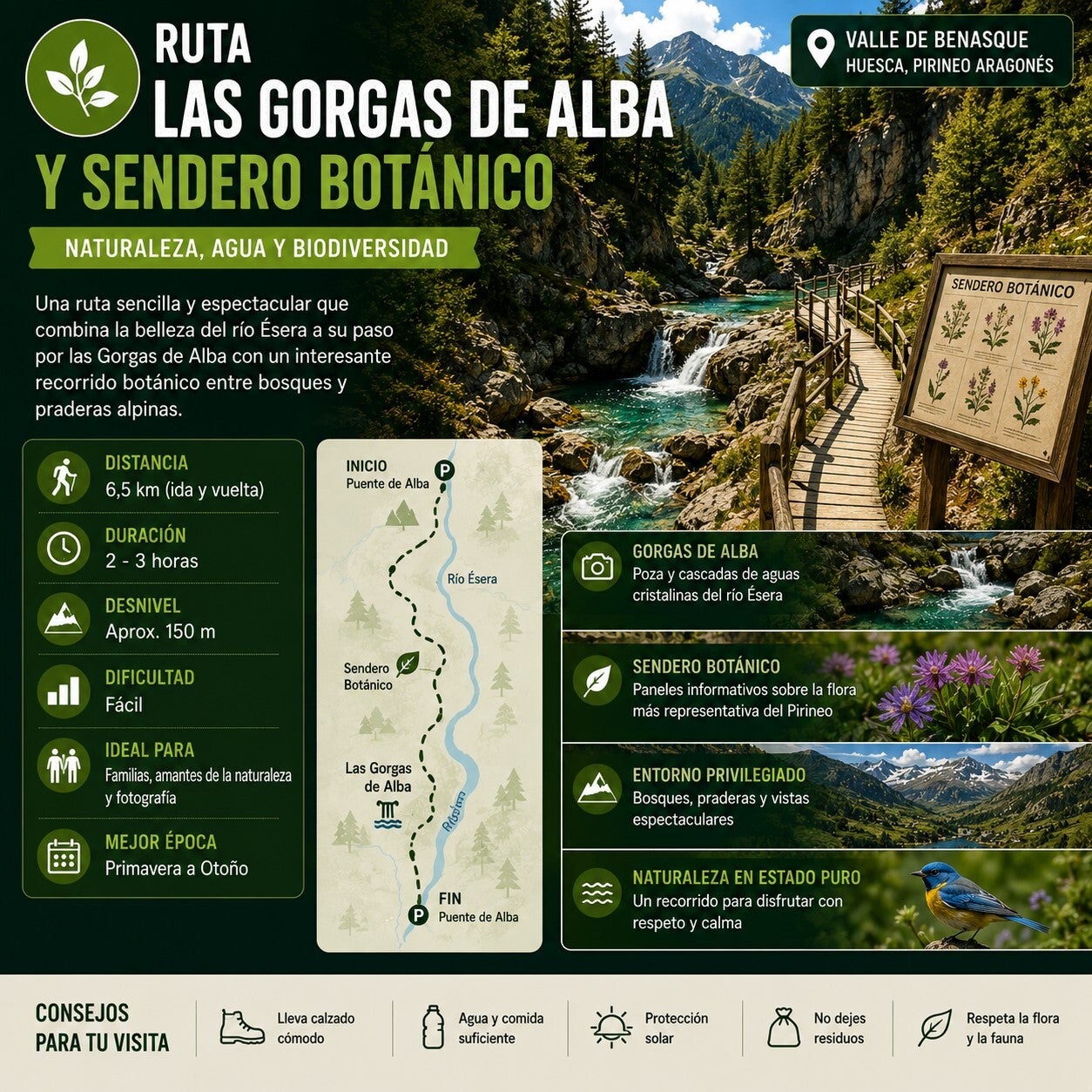 Ruta Las Gorgas de Alba y sendero botánico
