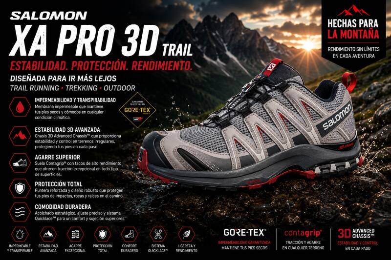 SALOMON Men's XA Pro 3dTrail Running Shoes
