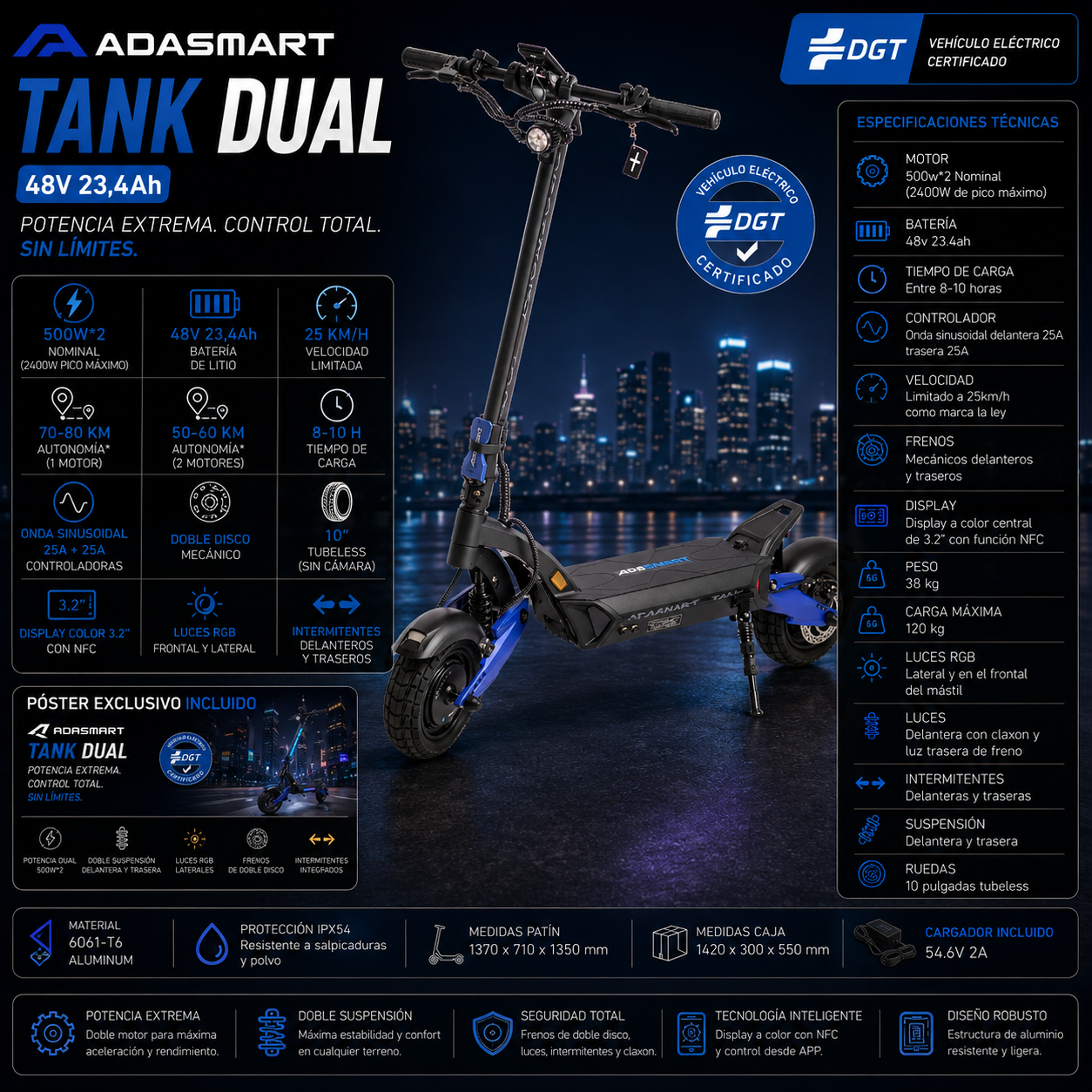 Adasmart Tank Dual 48V 23,4Ah