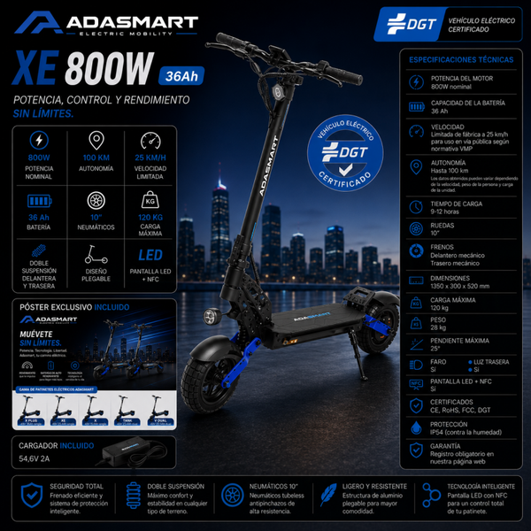 Adasmart XE PLUS 800W 36Ah