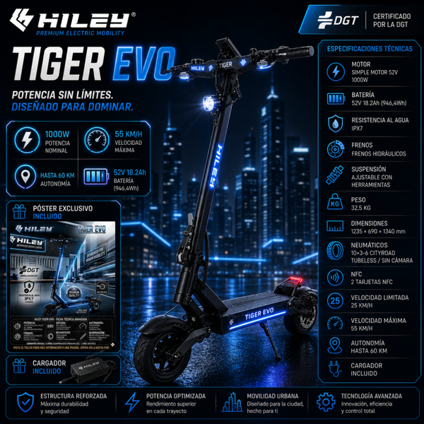 Hiley Tiger Evo – Edición Space Grey