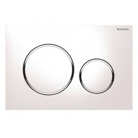 Geberit bedieningsplaat Sigma-20 Type: 115.882.JT.1 Mat-Wit /Chroom
