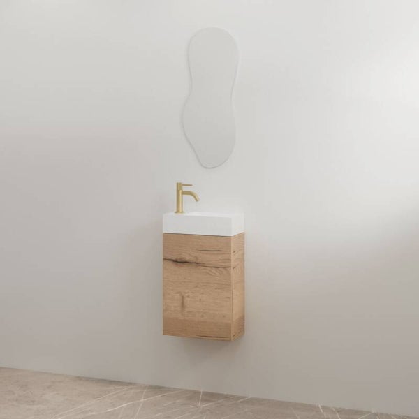 Best-Design toiletmeubelset "Siva" Halifax onderkast + Glans-wit fontein L&R met kraangat