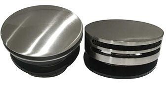 Wiesbaden "Caral" knop/plug badoverloopcomb.+ vulfunctie rond Chroom