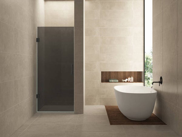 Wiesbaden "Less" nisdeur 700 x 2000 x 8 mm nano rookglas/gunmetal