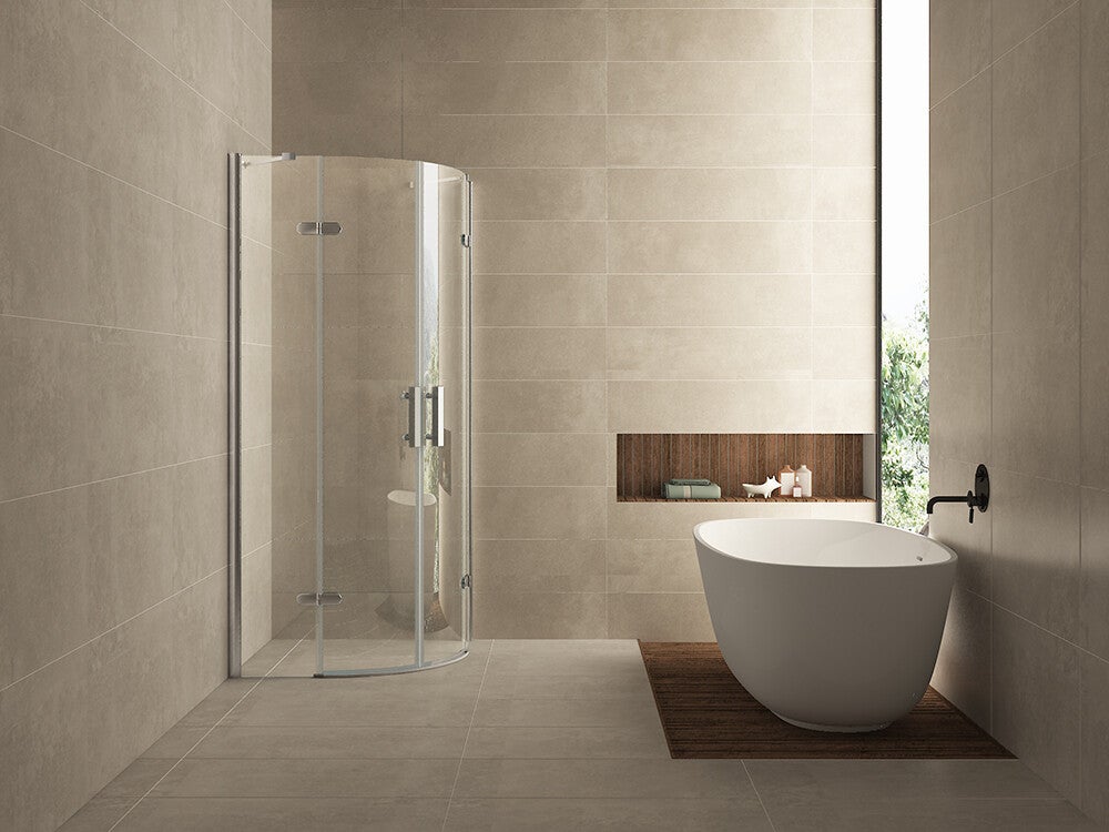 Wiesbaden "Double" 1/4 ronde douchecabine met schuifdeuren 100 x 100 cm 8 mm Nano