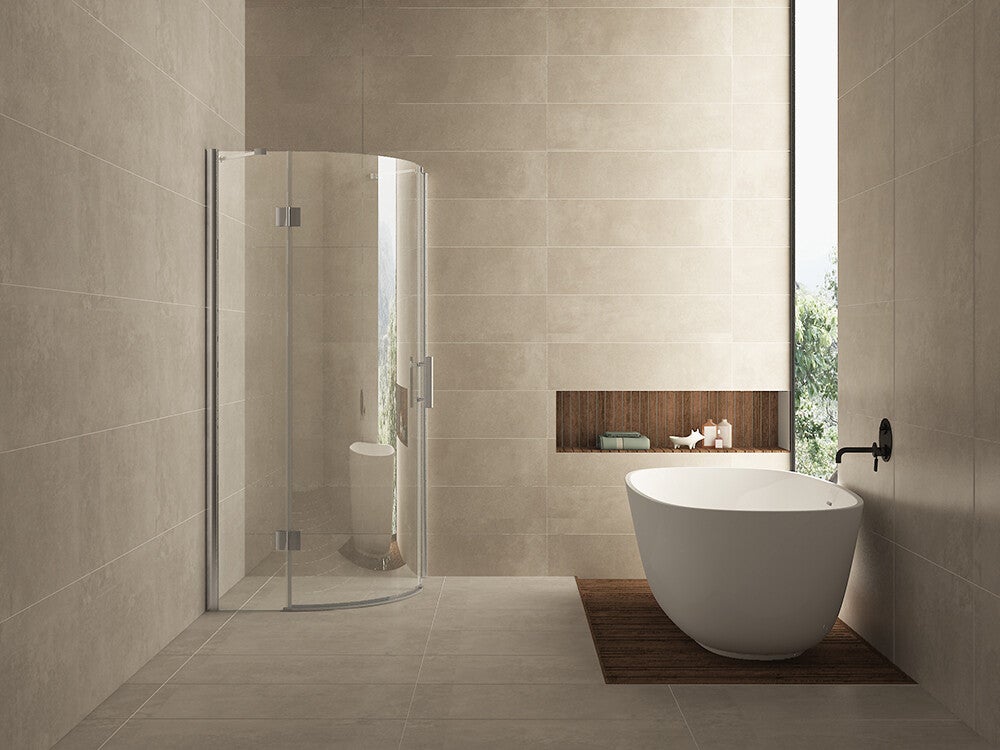 Wiesbaden "Curf" 1/4 ronde douchecabine met draaideur 90 x 90 cm links 8 mm Nano