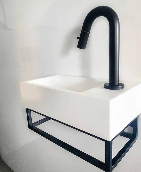 Best-design "One-Pack" fonteincombinatie "R-Line" Mat-zwart pakket "Folo"