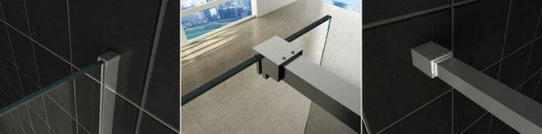 Wiesbaden "Slim" profielset met stabilisatiestang 120 cm chroom