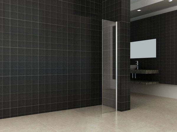 Wiesbaden "Comfort" zijwand met muurprofiel 40 cm 10 mm Nano
