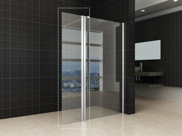 Wiesbaden "Comfort" zijwand met scharnierprofiel 30 cm 10 mm Nano