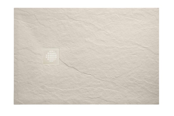 Wiesbaden "Stonea" douchebak antislip composiet 800x1200x30 mm inkortbaar Beige
