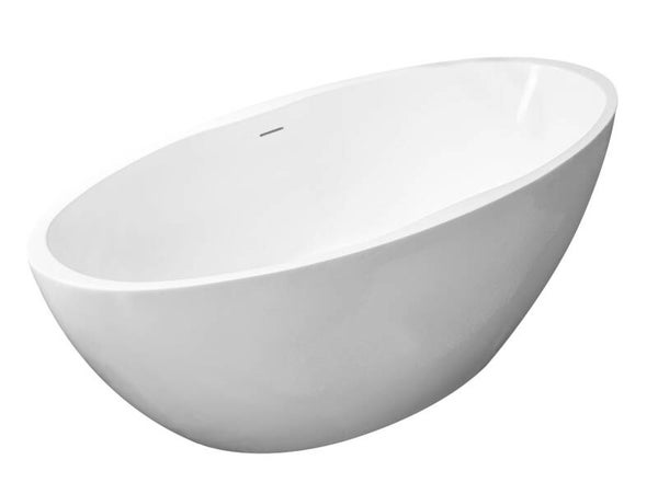 Wiesbaden "Oval" vrijstaand ligbad acryl 170 x 78 x 60 cm Mat-wit