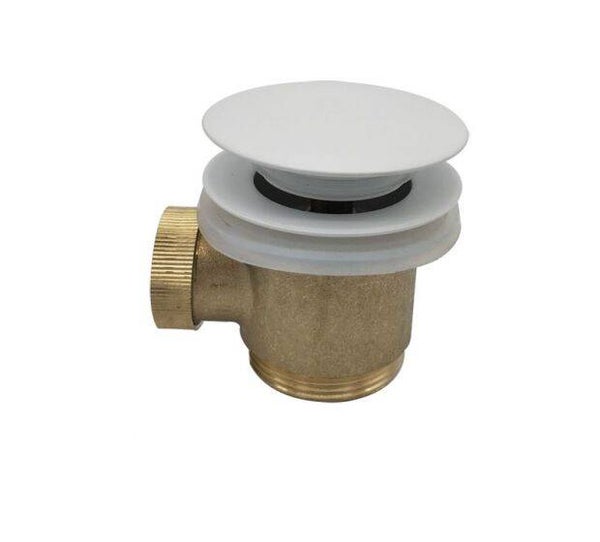 Wiesbaden "Caral" clickwaste afvoerplug vrijstaand bad 1 1/2" Mat-wit