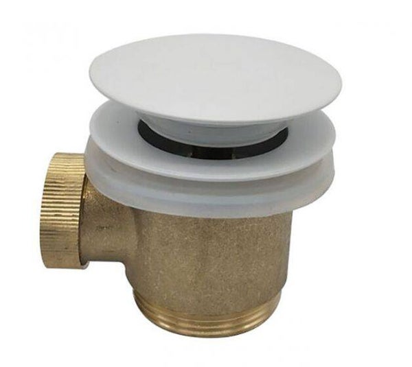 Wiesbaden "Caral" clickwaste afvoerplug vrijstaand bad 1 1/2" Glans-wit