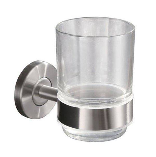 Wiesbaden "Brush" glas met houder RVS