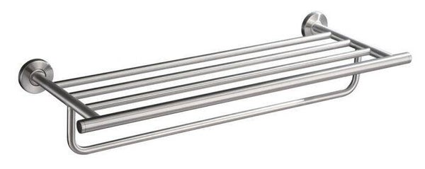 Wiesbaden "Brush" handdoekrek lig en hang RVS