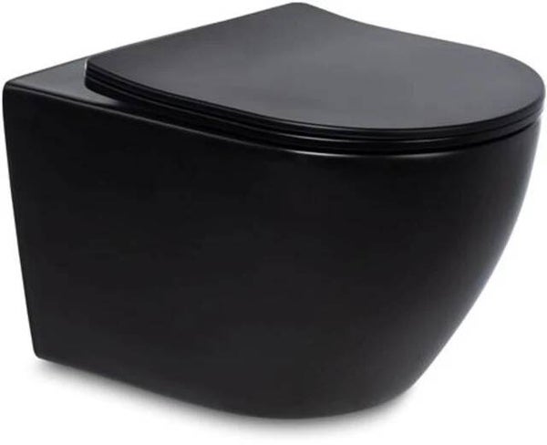 Schiphorst-Sanitair "Blue-Balder" wandcloset Rimfree Mat-zwart