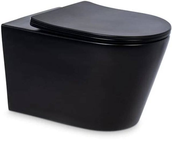 Blue-Label "Odin" wandcloset Rimfree Mat-zwart