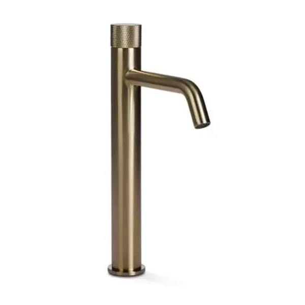 Schiphorst-Sanitair "Blue-Facet" Hoge wastafelkraan Geborsteld goud