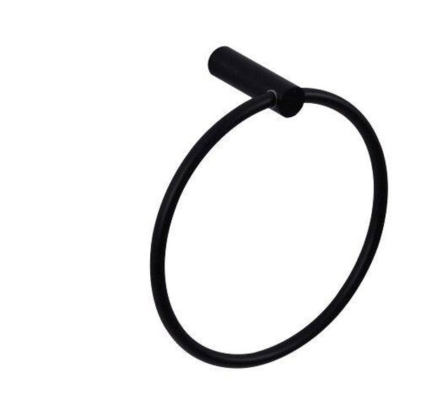 Wiesbaden "Ida" handdoekring Mat-zwart