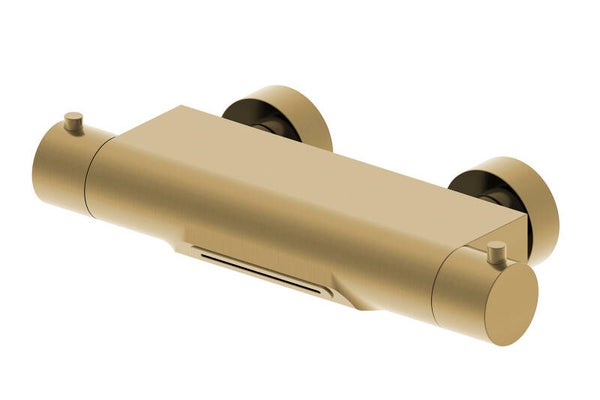 Wiesbaden "Style" thermostatische badmengkraan waterval cooltouch geborsteld messing PVD