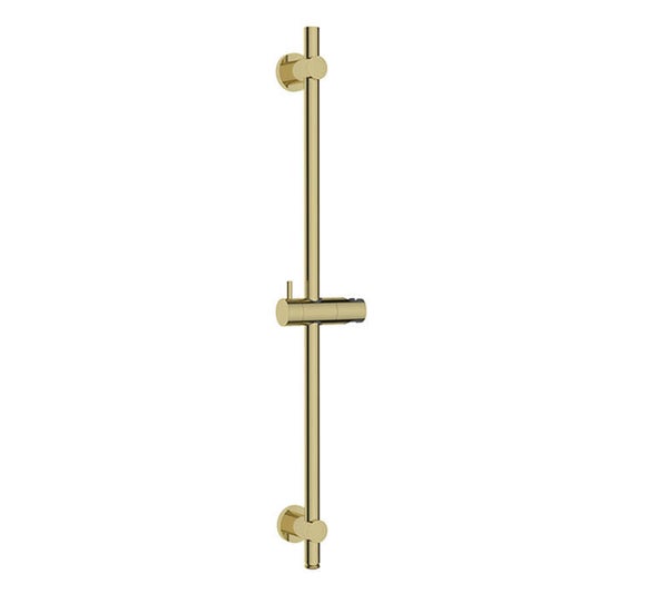 Wiesbaden "Unimatch" Glijstang met wateruitgang 66 cm Geborsteld messing
