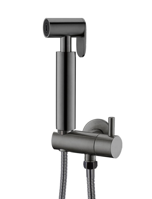 Wiesbaden "Tivaro" bidetset met handdouche en doucheslang Gunmetal
