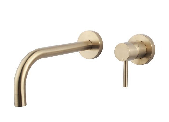 Wiesbaden "Slim" afbouwdeel eenhendel wastafelkraan met coldstart Geborsteld messing