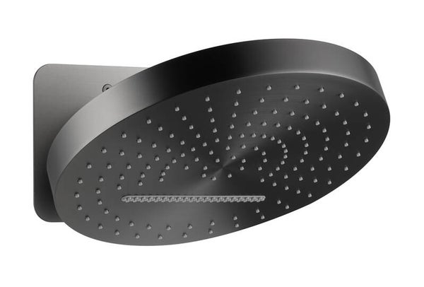 Wiesbaden "Unimatch" Pluuto hoofddouche rond 2 standen met muurbevestiging Gunmetal