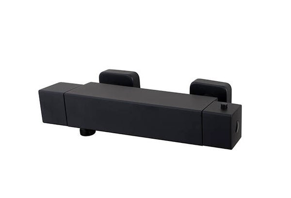 Xellanz "Eco-Rombo" thermostatische douchemengkraan 15 cm Mat zwart