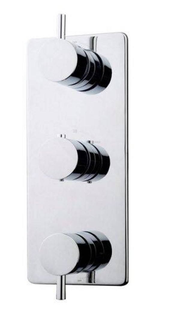 Wiesbaden "Caral" afbouwdeel voor de Bit inbouw thermostaat kraan 3 weg Chroom