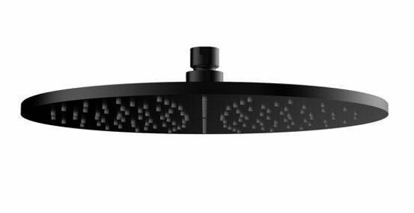 Wiesbaden "Unimatch" hoofddouche 30 cm Mat-zwart