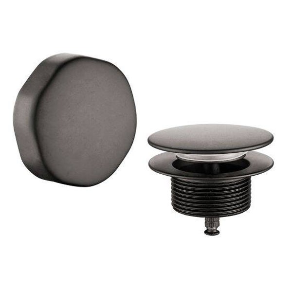 Wiesbaden "Gemma" knop/plug badoverloopcombinatie Gunmetal