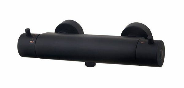 Wiesbaden "Caral" Cool Touch thermostatische douchemengkraan 15 cm Mat-zwart