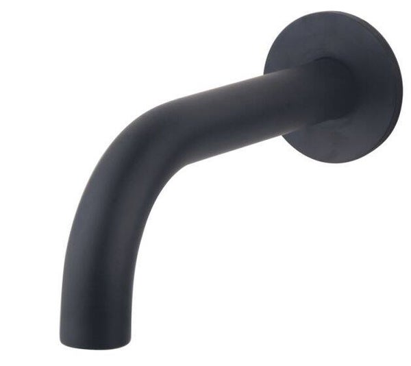 Wiesbaden "Caral" inbouw baduitloop 25 cm Mat-zwart