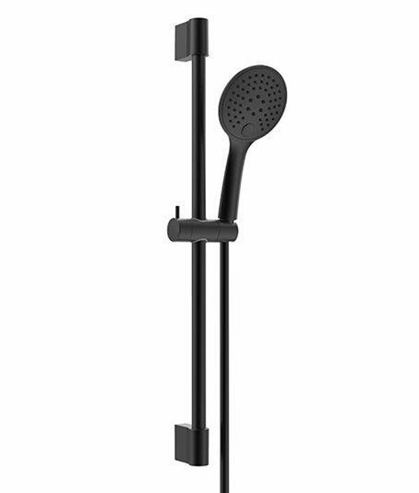Wiesbaden "Rain" glijstangset compleet 64,9 cm Mat-zwart