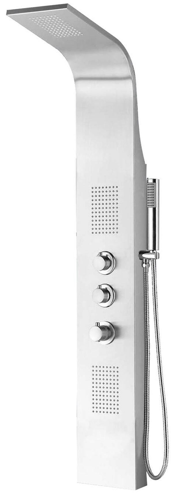 Xellanz "Erie" thermostatische douchepaneel 148x22 cm RVS