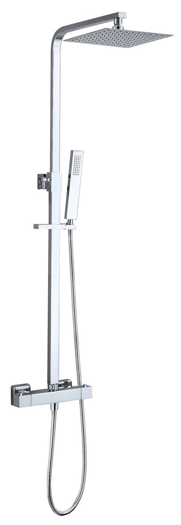 Xellanz "Twenty-Eco" thermostatische douche opbouwset vierkant Chroom