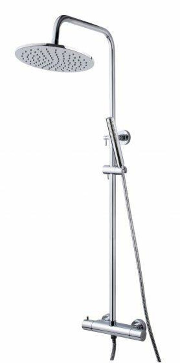 Wiesbaden "Caral" thermostatische douche opbouwset 25 cm Chroom