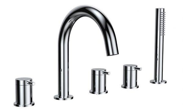 Wiesbaden "Caral" 5-gats badrandcombinatie Chroom